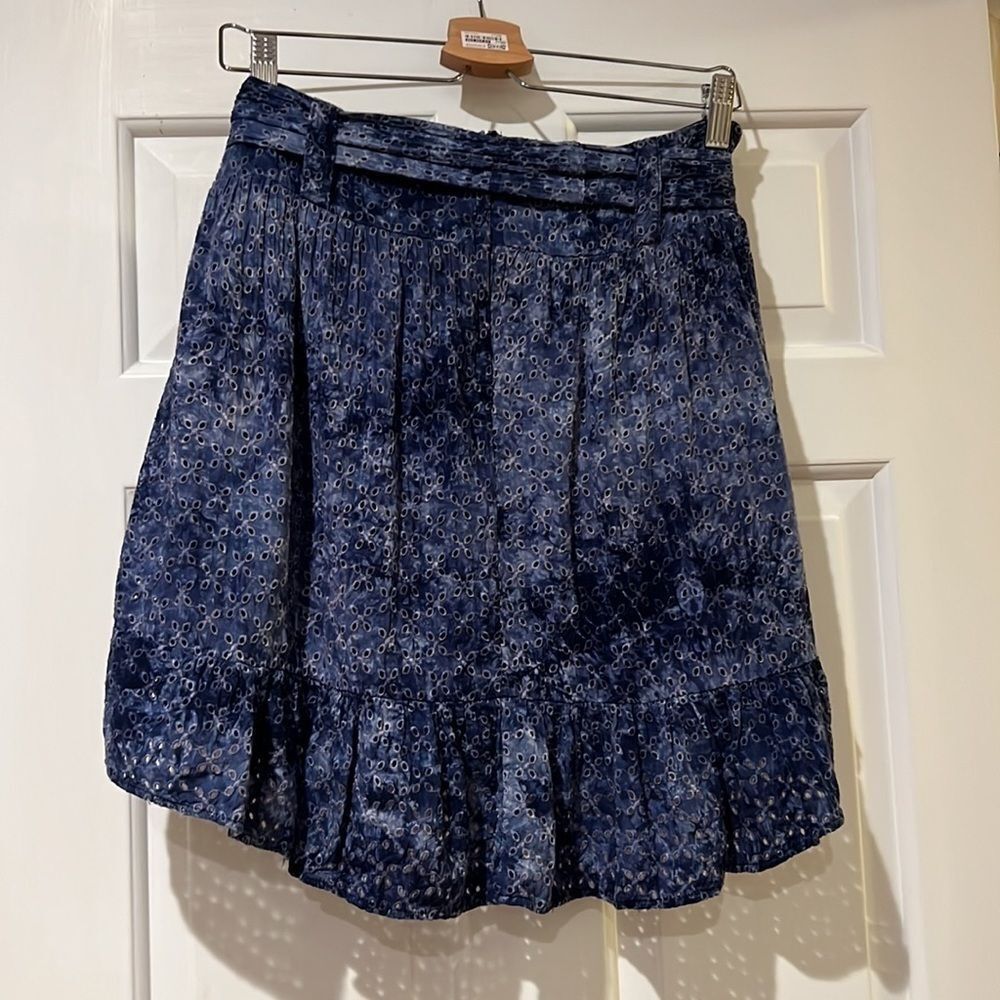Amadi high low eyelet skirt with fabric belt - Picture 3 of 5